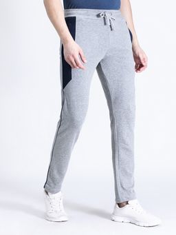 Crocodile - Men Solid Grey Melange Slim Fit Trackpant