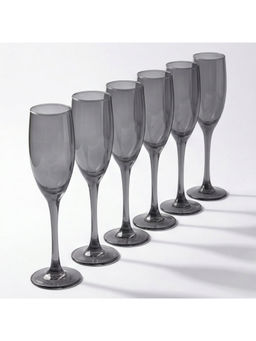 BlackCarrot - Black Champagne Glasses (Pack Of 6)