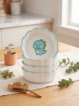 YELONA - White Porcelain Dip Bowl Bowls (Pack Of 4)
