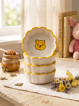 YELONA - White Porcelain Dip Bowl Bowls (Pack Of 4)