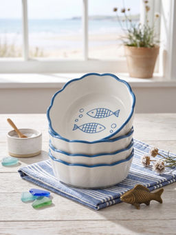 YELONA - White Porcelain Dip Bowls (Pack Of 4)