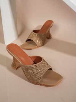 SCENTRA - Carina Beige Embellisshed Heels