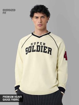 The Souled Store - Off White Typography Oversized Fit T-Shirt