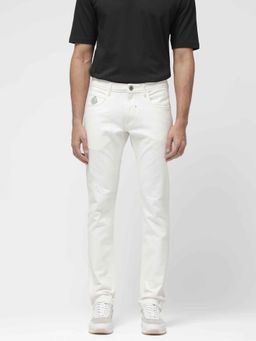 Rare Rabbit - White Solid Slim Fit Jeans