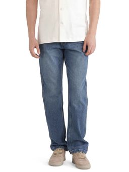 Rare Rabbit - Blue Solid Regular Fit Jeans