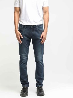 Rare Rabbit - Blue Solid Slim Fit Jeans
