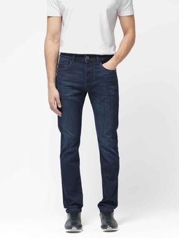 Rare Rabbit - Blue Solid Regular Fit Jeans