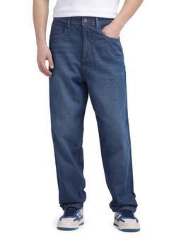 Rare Rabbit - Blue Solid Loose Fit Jeans