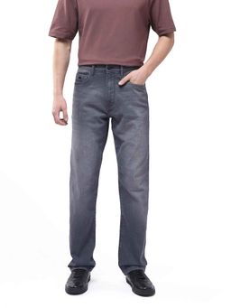 Rare Rabbit - Grey Solid Regular Fit Jeans