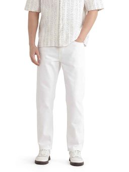 Rare Rabbit - White Solid Regular Fit Jeans