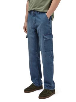 Rare Rabbit - Blue Solid Loose Fit Jeans