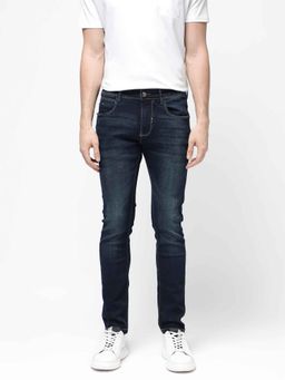 Rare Rabbit - Blue Solid Slim Fit Jeans