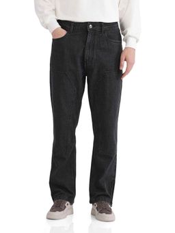 Rare Rabbit - Grey Solid Relaxed Fit Jeans