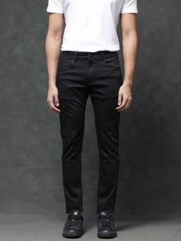 Rare Rabbit - Black Solid Slim Fit Jeans