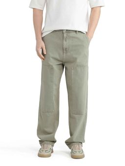 Rare Rabbit - Green Solid Loose Fit Jeans