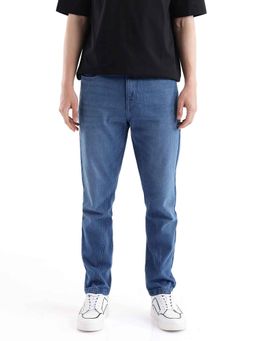 Rare Rabbit - Blue Solid Regular Fit Jeans