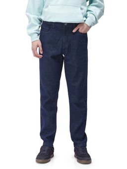 Rare Rabbit - Blue Solid Regular Fit Jeans