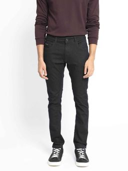 Rare Rabbit - Charcoal Solid Slim Fit Jeans