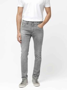 Rare Rabbit - Grey Solid Slim Fit Jeans