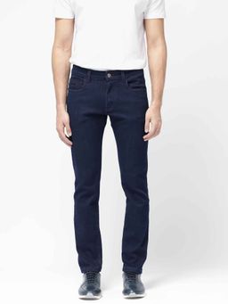 Rare Rabbit - Indigo Solid Slim Fit Jeans