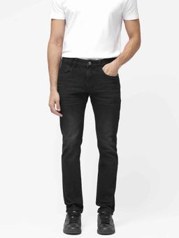 Rare Rabbit - Black Solid Slim Fit Jeans
