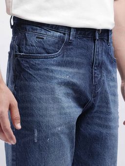 Rare Rabbit - Blue Solid Regular Fit Jeans