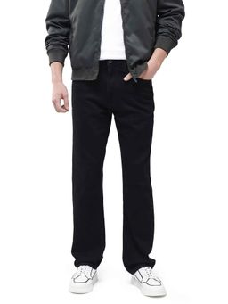 Rare Rabbit - Black Solid Regular Fit Jeans