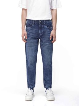 Rare Rabbit - Blue Solid Regular Fit Jeans