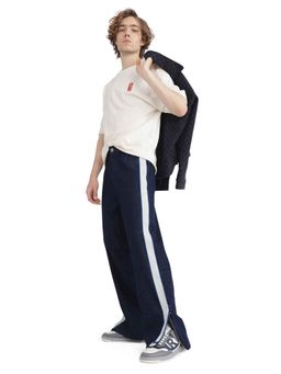 Rare Rabbit - Blue Solid Loose Fit Jeans