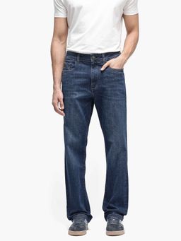 Rare Rabbit - Blue Solid Regular Fit Jeans