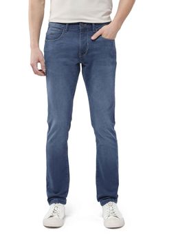 Rare Rabbit - Blue Solid Slim Fit Jeans