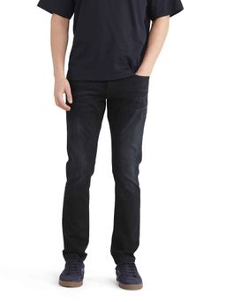 Rare Rabbit - Navy Blue Solid Regular Fit Jeans