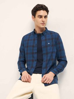 The Bear House - Blue Checks Slim Fit Shirt