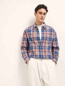 The Bear House - Blue Checks Relaxed Fit Shirt