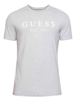 Guess - Grey Solid Regular Fit T-Shirt