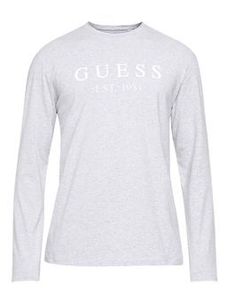 Guess - Grey Solid Regular Fit T-Shirt