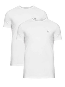 Guess - White Solid Regular 2 T-Shirts (Pack of 2)