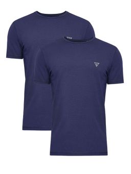 Guess - Navy Blue Solid Regular 2 T-Shirts (Pack of 2)