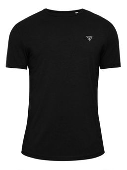 Guess - Black Solid Slim Fit T-Shirt