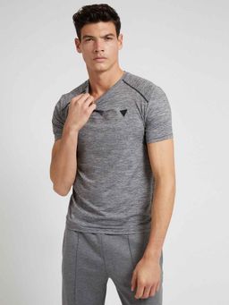 Guess - Grey Solid Slim Fit T-Shirt