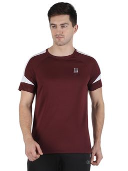 Rock.it - Men Maroon Round Neck Smart Fit Half Sleeve T-Shirt