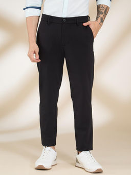 Being Human - Solid Black Polyester Trouser