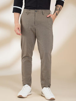 Being Human - Self Design Beige Polyester Trouser