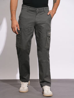 Being Human - Solid Charcoal Cotton Trouser