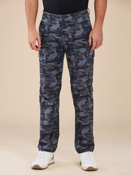 Being Human - Printed Grey Cotton Trouser