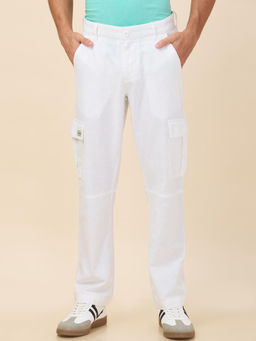 Being Human - Solid White Cotton Trouser