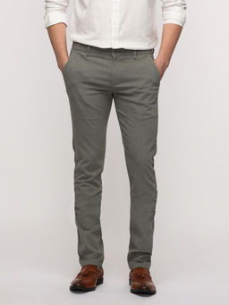 Crocodile - Men Slim Fit Classic Grey Trouser for Comfortable Style