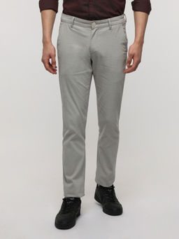 Crocodile - Men Slim Fit Classic Light Grey Trouser for Trendy Comfort