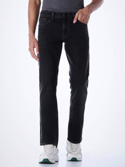 Jack & Jones - Black Cotton Blend Regular Jeans