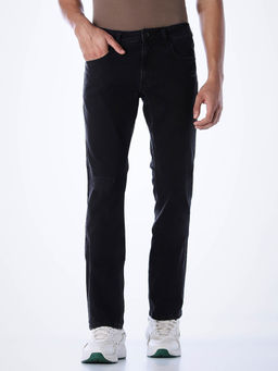 Jack & Jones - Black Cotton Blend Regular Jeans